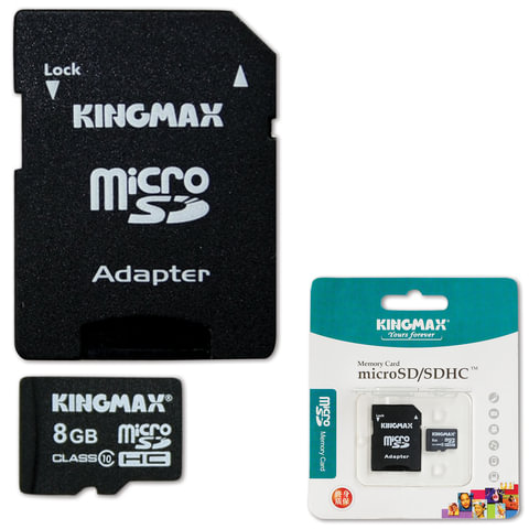   micro SDHC, 8 GB, KINGMAX, 10 /. (class 10),  , KM08GMCSDHC101A