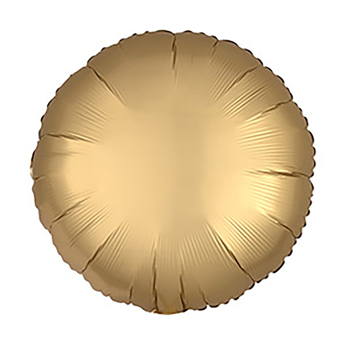 Шар фольгированный 5" «Круг» с клапаном, матовый, цвет золотой