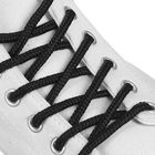 Шнурки для обуви, круглые, d = 4 мм, 100 см, пара, цвет чёрный