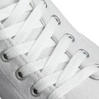 Шнурки для обуви плоские, 8 мм, 70 см, цвет белый