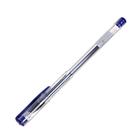 Ручка гелевая 0,5 мм, стержень синий, корпус прозрачный