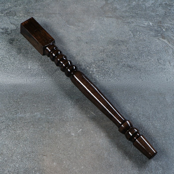 Ножка-балясина из массива бука, нелакированная, чёрная, 73 см, сорт AB