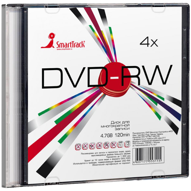  DVD-RW 4.7Gb Smart Track 4x Slim Sl-5