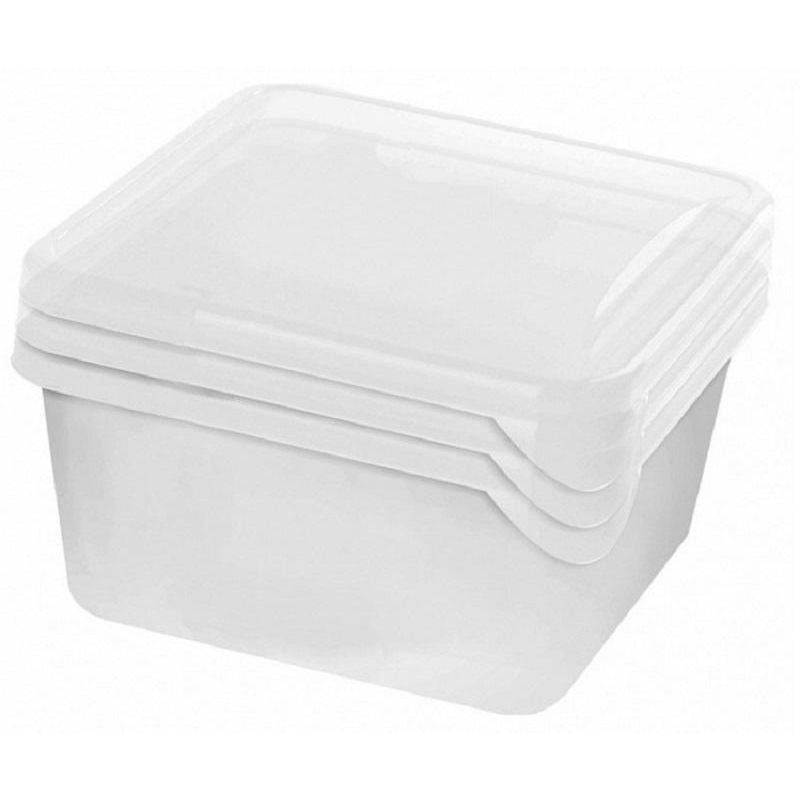 Набор контейнеров для заморозки Frozen 0,75л квадрат 115х115х110мм 3шт/наб