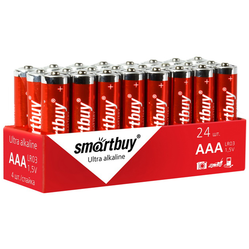 Батарейка SmartBuy AAA (LR03) алкалиновая, OS24
