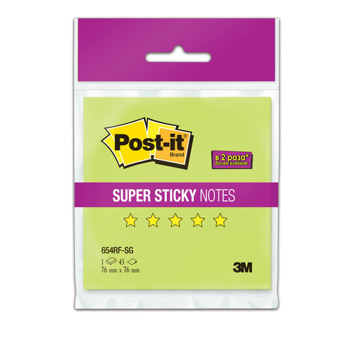   () POST-IT Super Sticky, 7676 , 45 .,  , 654RF-SG