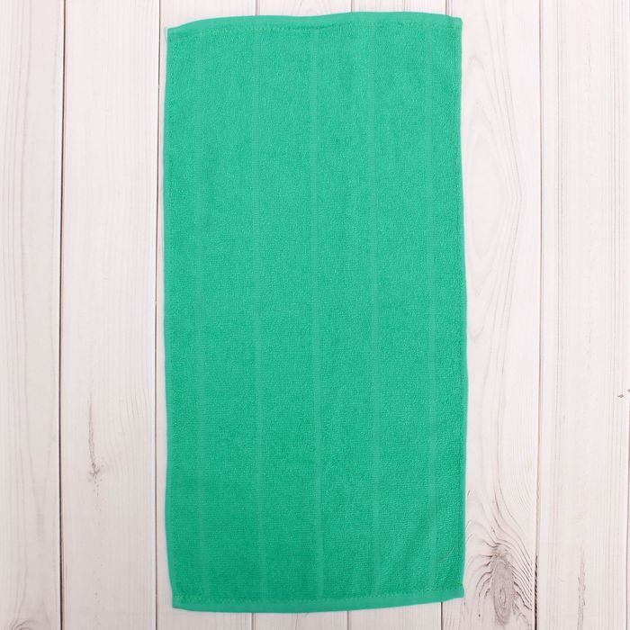 Полотенце махровое, цвет морская волна, размер 40х70 см, хлопок 280 г/м2