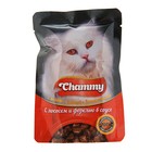 Влажный корм Chammy для кошек, лосось/форель в соусе, пауч, 85 г