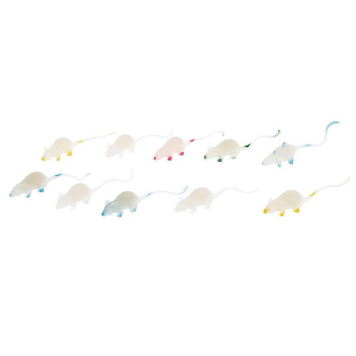 Набор фигурок «Мышки», светится в темноте, 10шт, МИКС