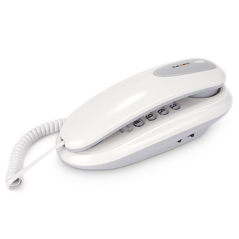 Телефон проводной teXet TX-236 светло-серый