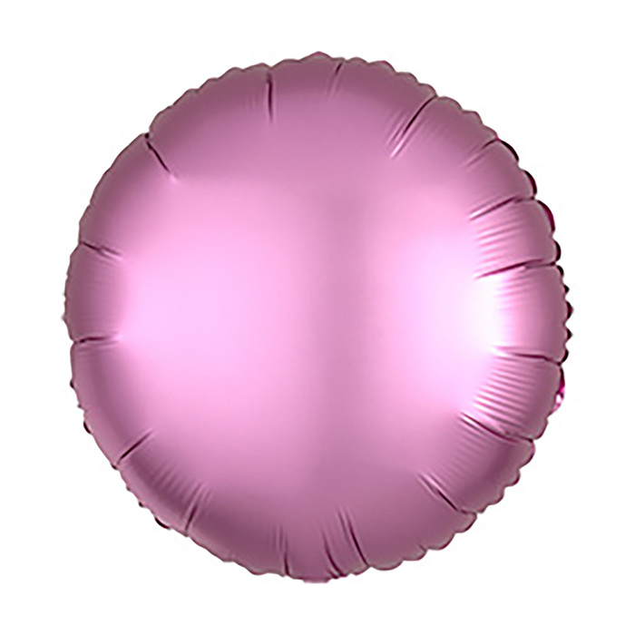 Шар фольгированный 5" «Круг» с клапаном, матовый, цвет розовый