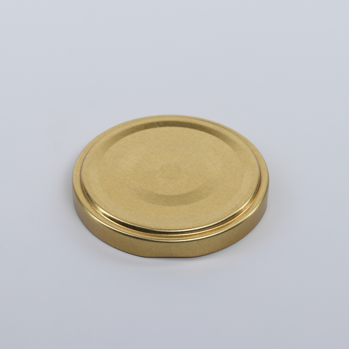 Крышка металлическая, лакированная «Елабужские крышки. Золотая», d=6,6 см, твист-офф, с клапаном