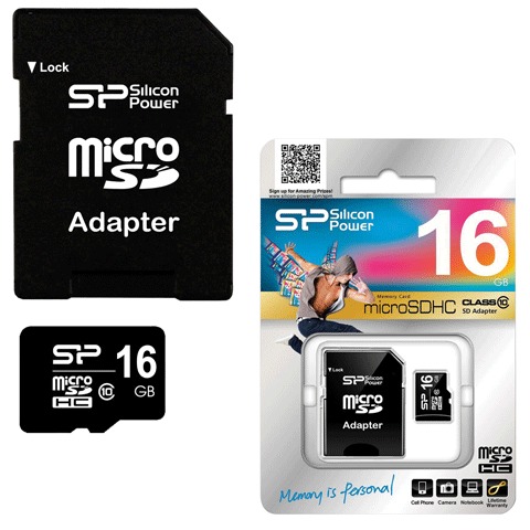   micro SDHC, 16 GB, SILICON POWER, 10 /. (class 10),  , 16GBSTH010V10SP
