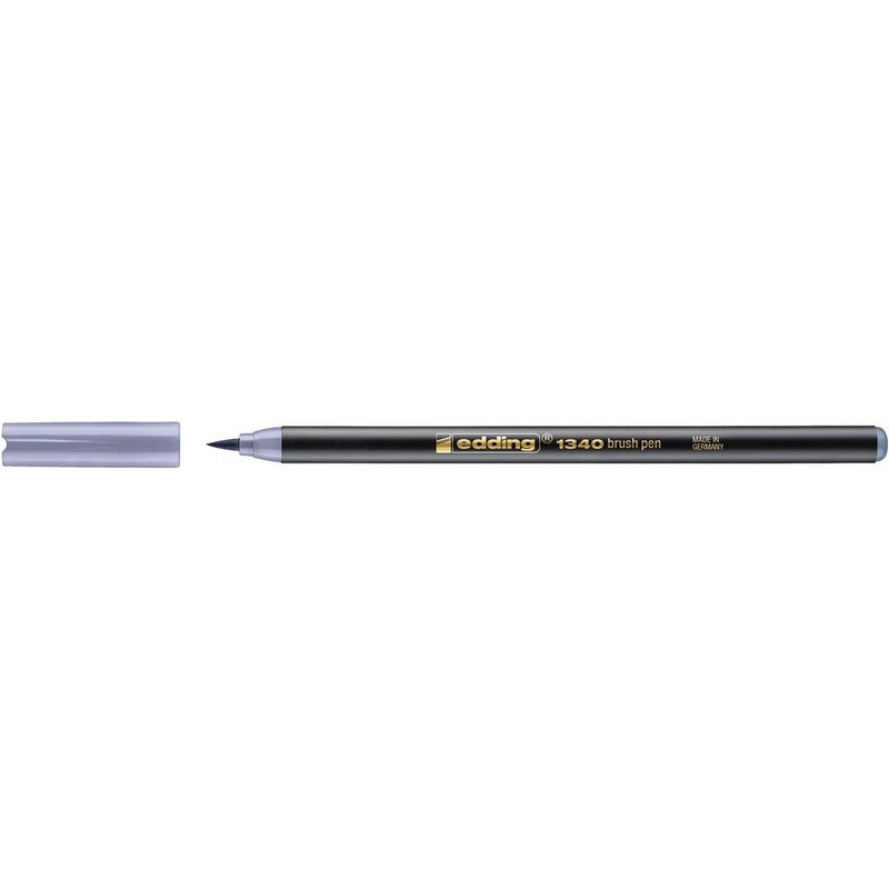 Ручка -кисть для бумаги Edding 1340/26, серебристый серый