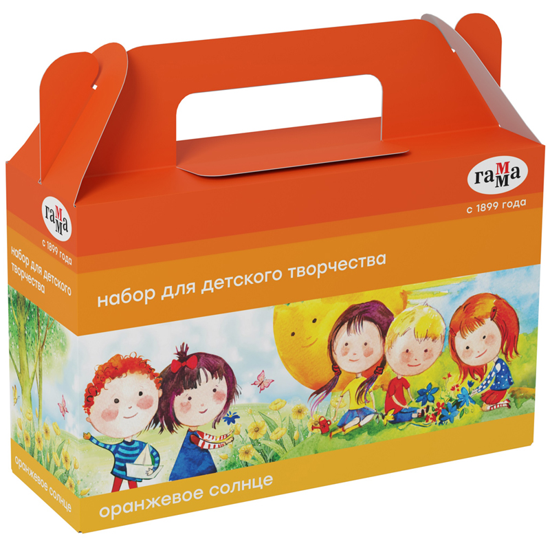 Набор для детского творчества Гамма "Оранжевое солнце", 3 предмета, в подарочной коробке