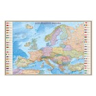 Карта Зарубежной Европы, политическая, 140 х 156 см, 1:3,2 м, с флагами, ламинированная
