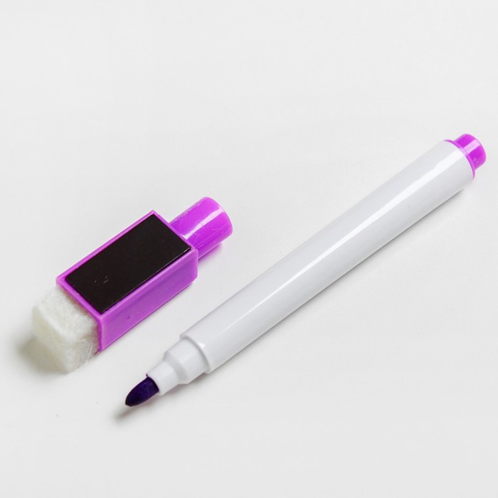 Маркер цветной на водной основе с губкой и с магнитом 2х1,5х11 см фиолетовый