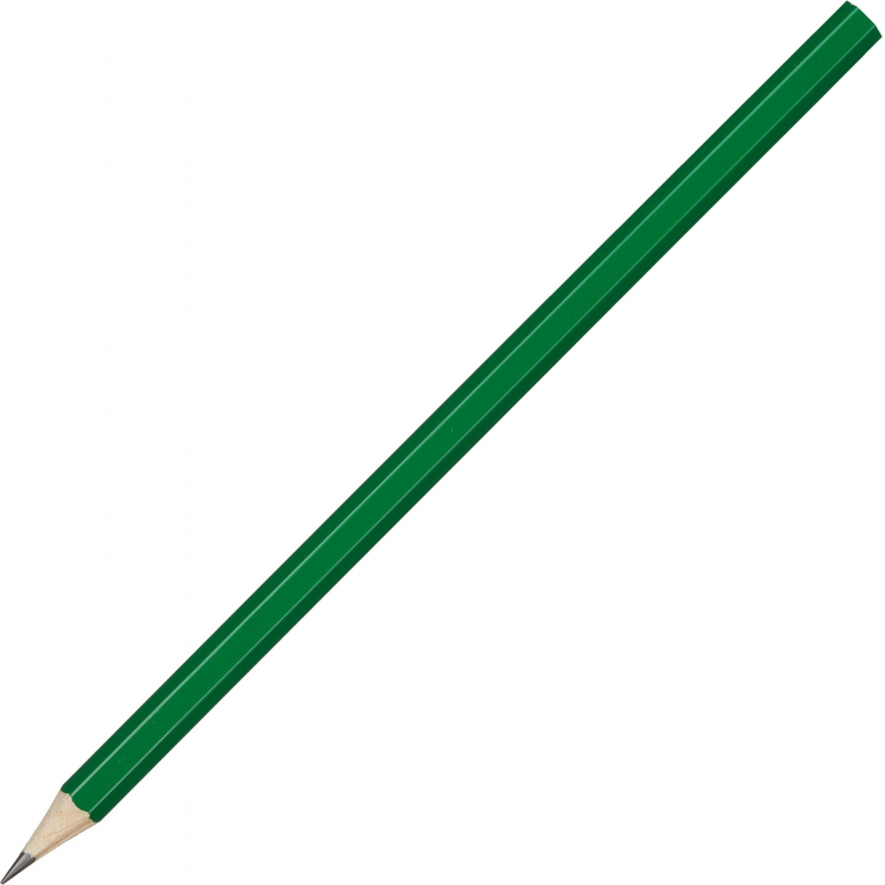 Карандаш чернографитный Attache, 177 мм шестигр., HB, зелен.корп. под лого