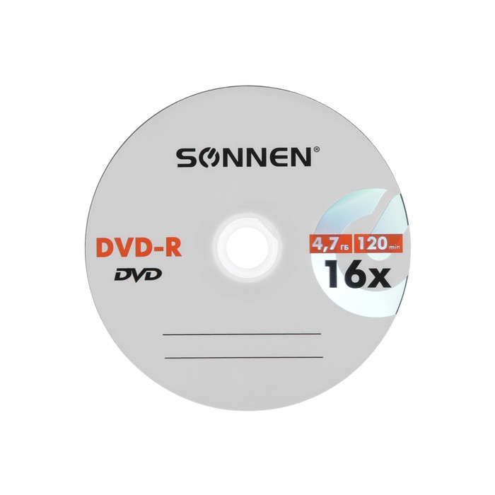 Диск DVD-R SONNEN, 16x, 4.7 Гб, конверт, 1 шт