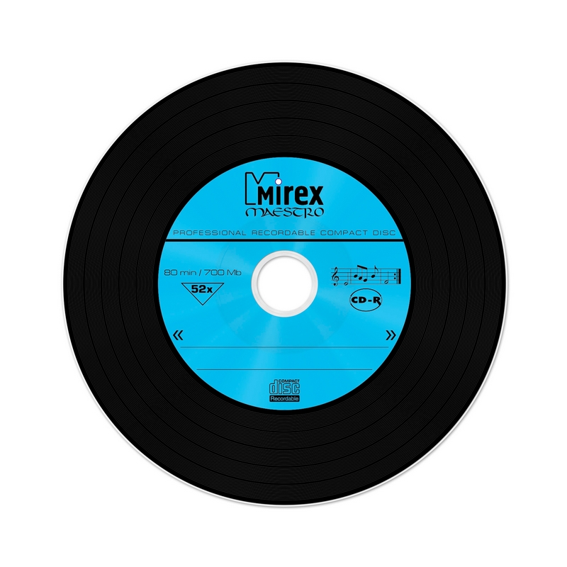 Носители информации CD-R, 52x, Mirex Maestro, Slim/5, UL120120A8F