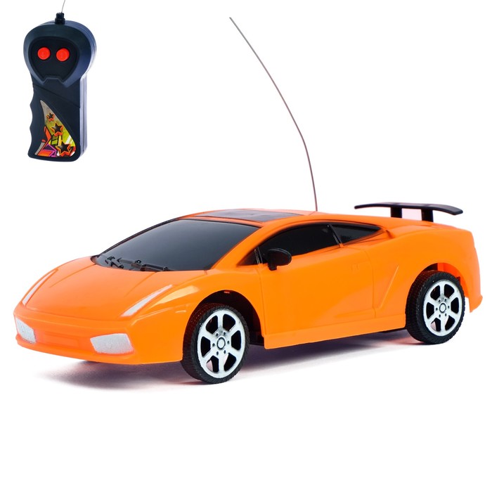 Машина радиоуправляемая «Ламбо», работает от батареек, цвет оранжевый