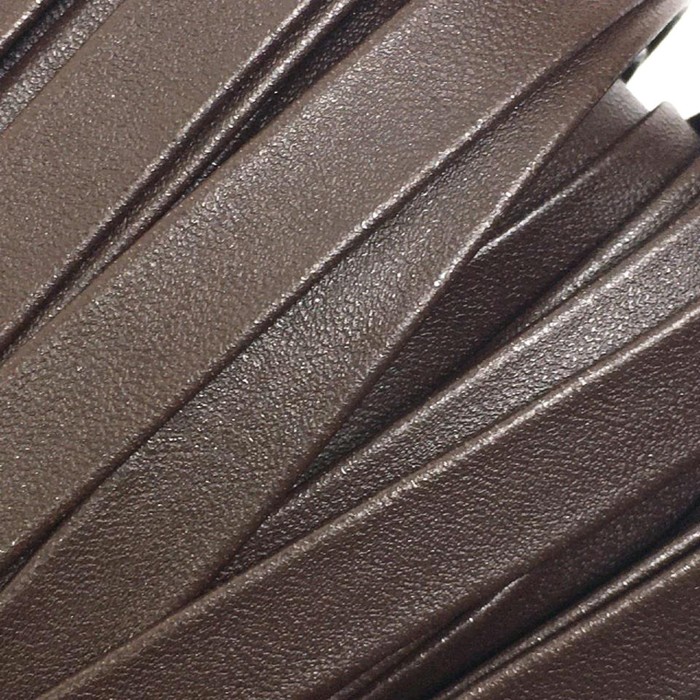 Шнур декоративный, кожзам, 10 мм, цвет коричневый