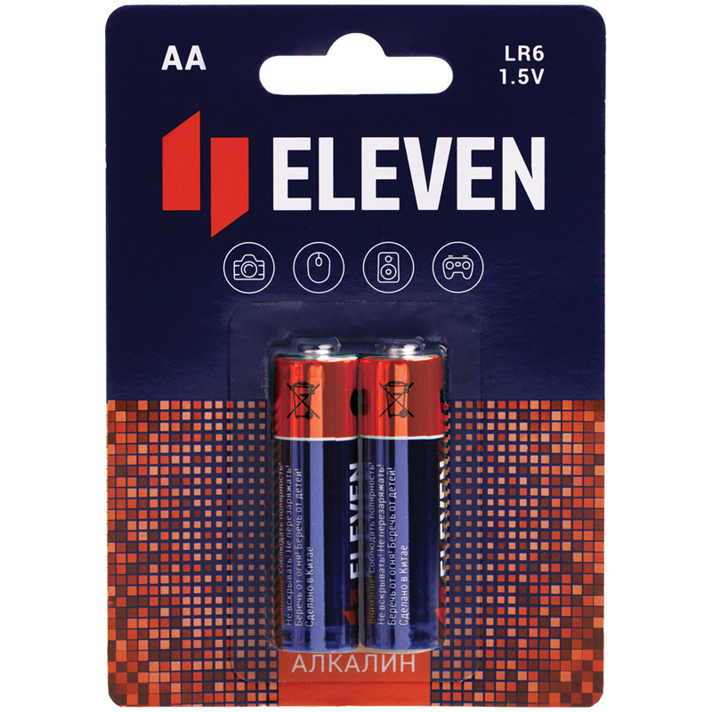Батарейка Eleven AA (LR6) алкалиновая, BC2