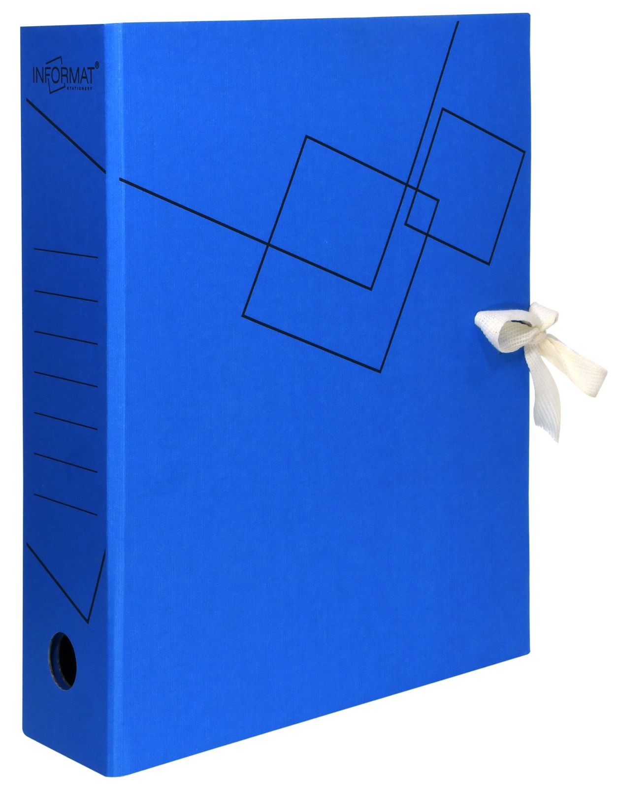 Короб архивный INFORMAT 75 мм А4, синий, микрогофрокартон, собран