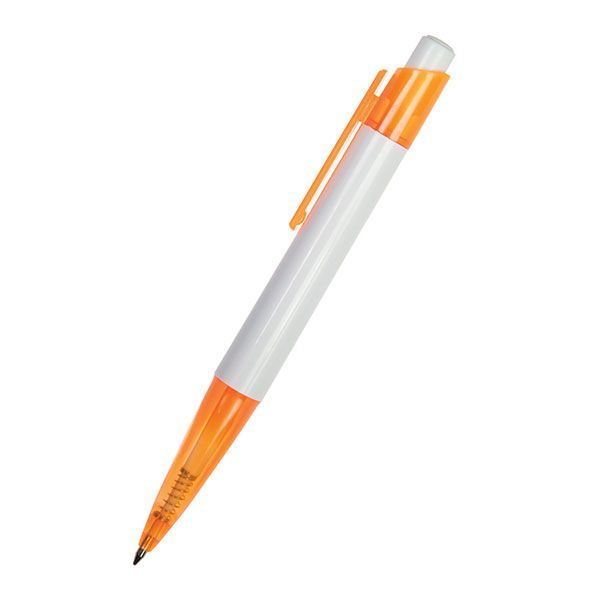 Ручка шариковая [Луизаk, бело-оранжевая