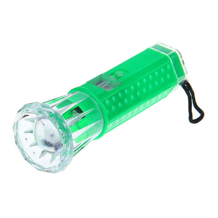 Фонарик ручной "Прозрачность", 1 LED, на ручке резьба, микс, 10.3х3.7х3.7 см