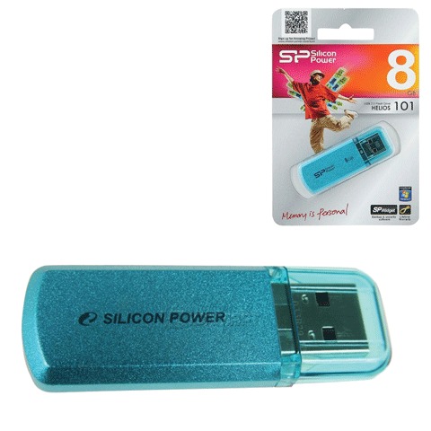 - 8 GB, SILICON POWER Helios 101, USB 2.0,  , , SP08GBUF2101V1B