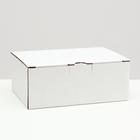 Коробка-пенал, белая, 26 х 19 х 10 см,