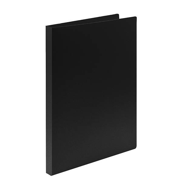 Папка с прижимами LITE А4 черная пластик 500 мкм