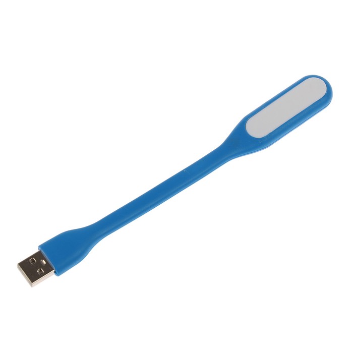 Светильник светодиодный LuazON, USB, гибкий, 5 ватт, 6 диодов, синий