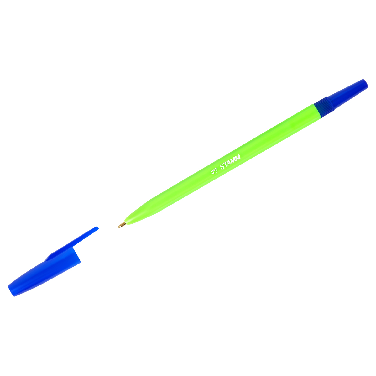 Ручка шариковая СТАММ "049" синяя, 0,7мм, неоновый микс