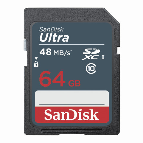   SDXC, 64 GB, SANDISK Ultra, UHS-I U1, 48 /. (class 10), DUNB-064G-GN3IN