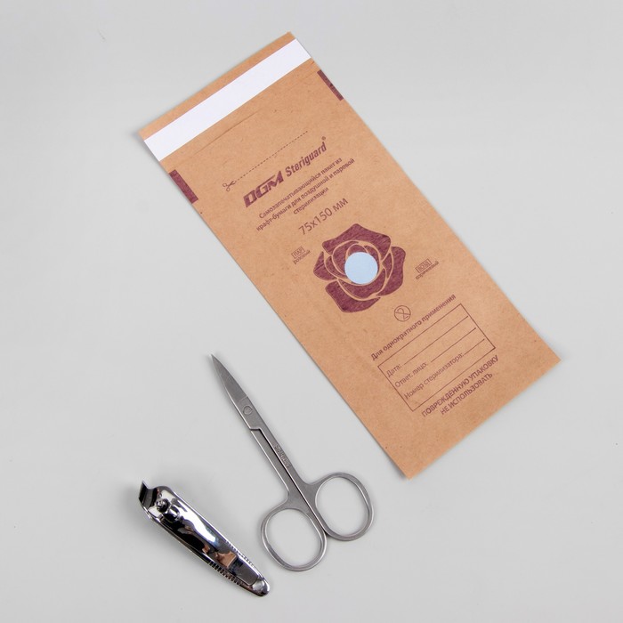 Крафт-пакет для стерилизации, 75 ? 150 мм, цвет коричневый
