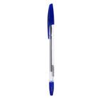 Ручка шариковая 0,7 мм, стержень синий, корпус прозрачный с синим колпачком
