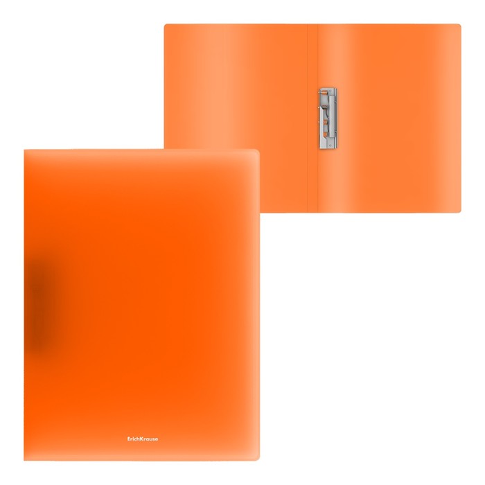 Папка с боковым зажимом А4, ErichKrause Neon, оранжевая