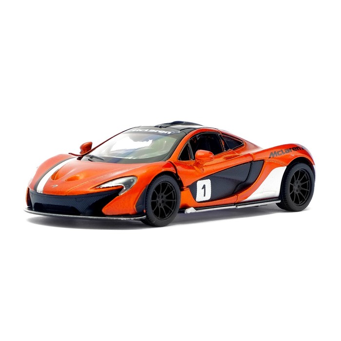 Машина металлическая McLaren P1, 1:36, открываются двери, инерция, цвет оранжевый