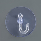 Крючок на вакуумной присоске «Круг», d=6,5 см, цвет прозрачный