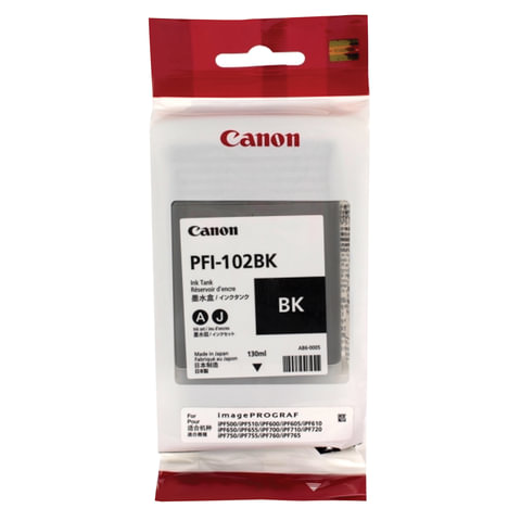   CANON (PFI-102BK) iPF500/510/F600/605/610/650/655/700/710/720, , , 130 , 0895B001