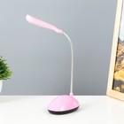 Настольная лампа "Световой луч" LED от батареек розовый 5х8,5х20 см