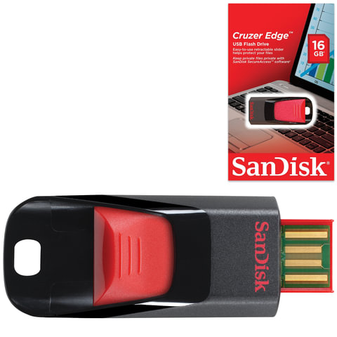 - 16 GB, SANDISK Cruzer Edge, USB 2.0, , SDCZ51-016G-B35
