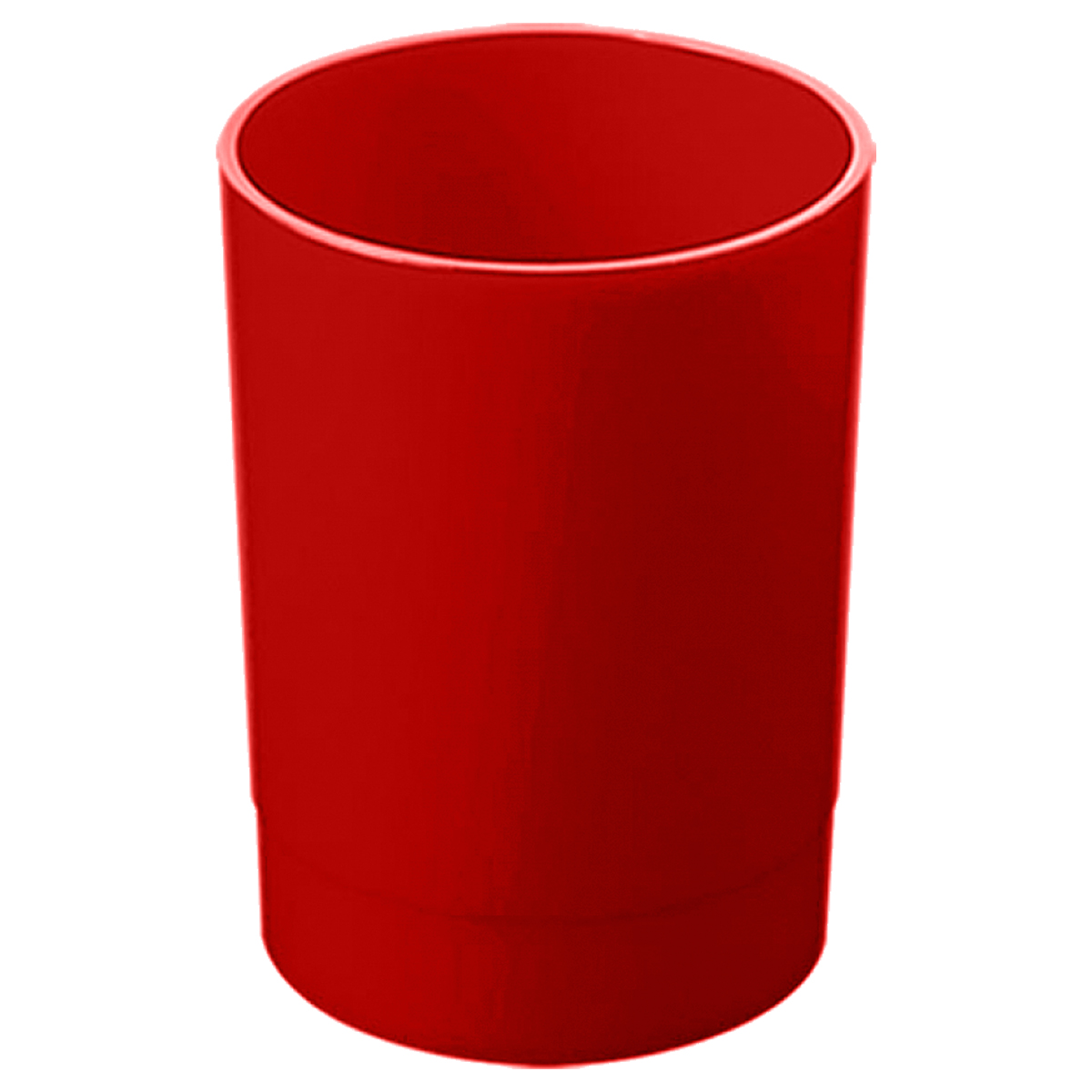 Подставка-стакан СТАММ "Лидер", пластиковая, круглая, красная