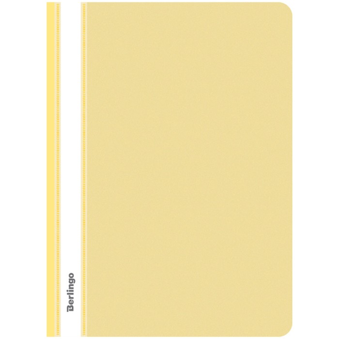 Папка-скоросшиватель пластиковая А4 Berlingo, 180 мкм, желтая, с прозрачным верхом, до 100 листов