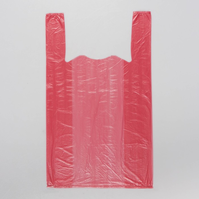 Пакет "Бордовый", полиэтиленовый, майка, 25 х 45 см, 9 мкм, микс