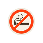Наклейка знак "Курить запрещено", 10*10 см, цвет красный