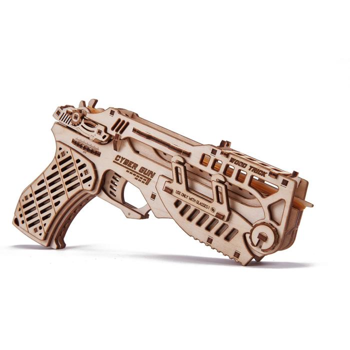 Сборная модель из дерева «Кибер Пистолет с мишенями»