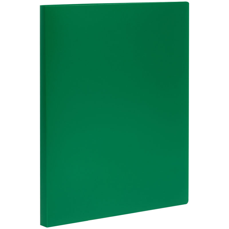 Папка с боковым зажимом СТАММ А4, 14мм, 500мкм, пластик, зеленая